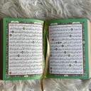 Rainbow Quran with Gold Borders on Cover - 8 x 12 cm (Pocket Size) - مصحف ملون 
